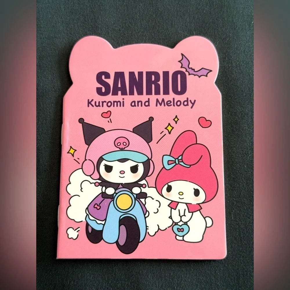 Sanrio Kuromi and My Melody Pink Small Notebook- Great for Making Notes,& List